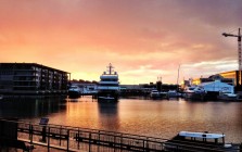 sunset in Auckland